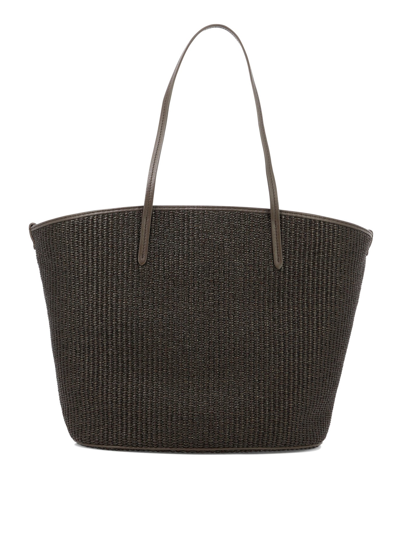 Brunello Cucinelli Stylish Brown Shopping Handbag For Women In Ss24