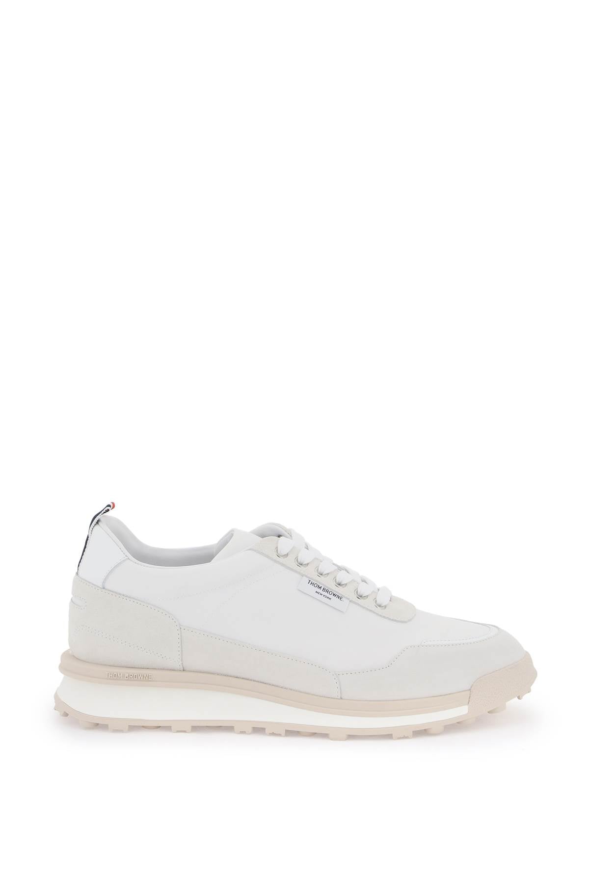 Thom Browne Men's White Sneakers With Colorful Grosgrain Detail