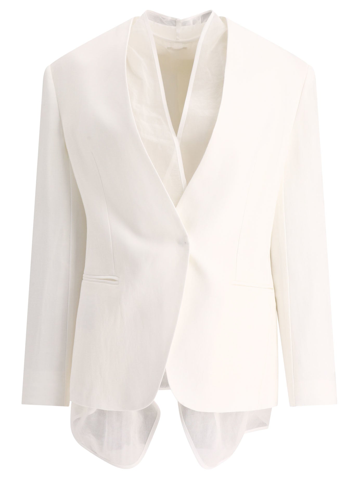 Shop Brunello Cucinelli White Linen Blend Blazer For Women