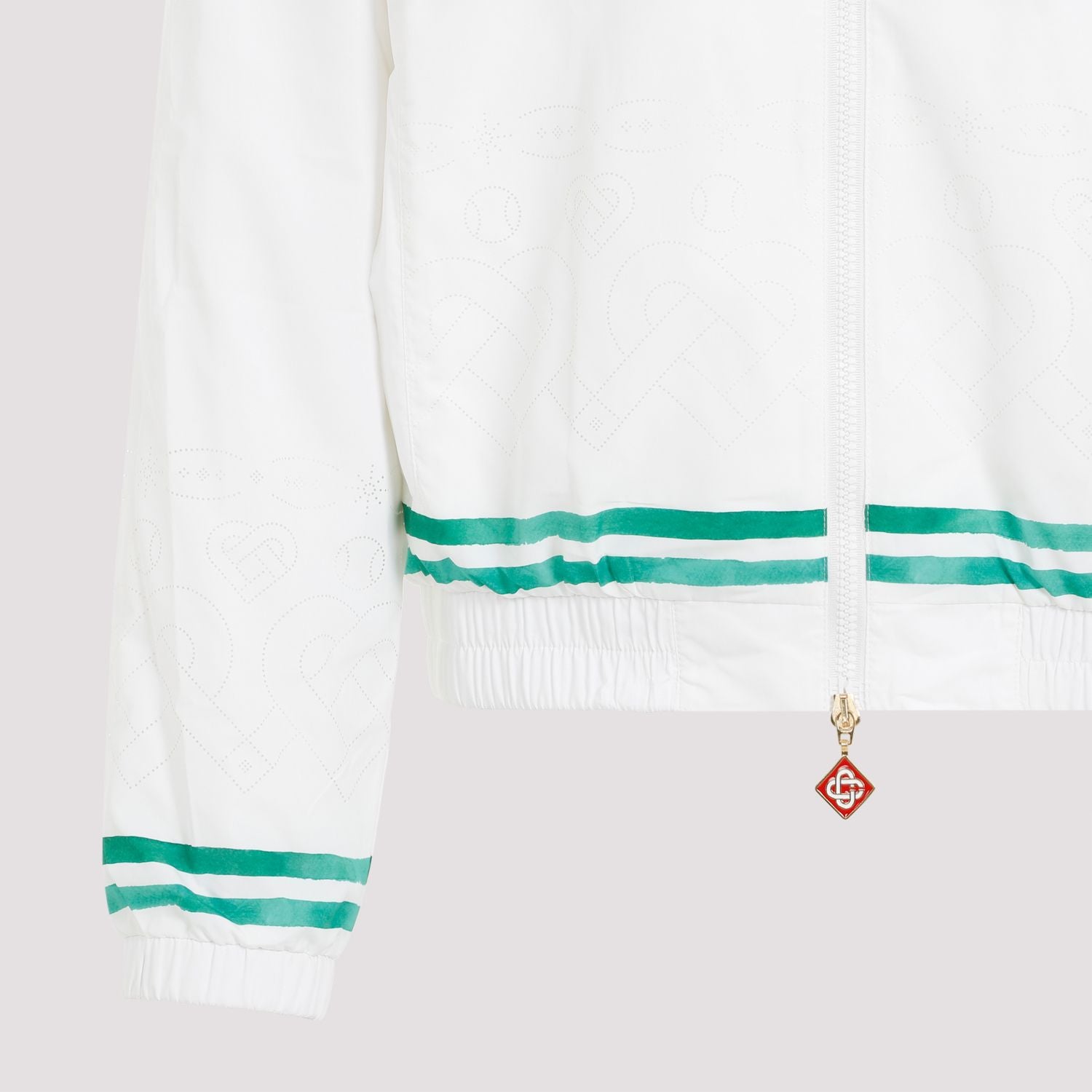 Shop Casablanca Printed Track Jacket For Men In White