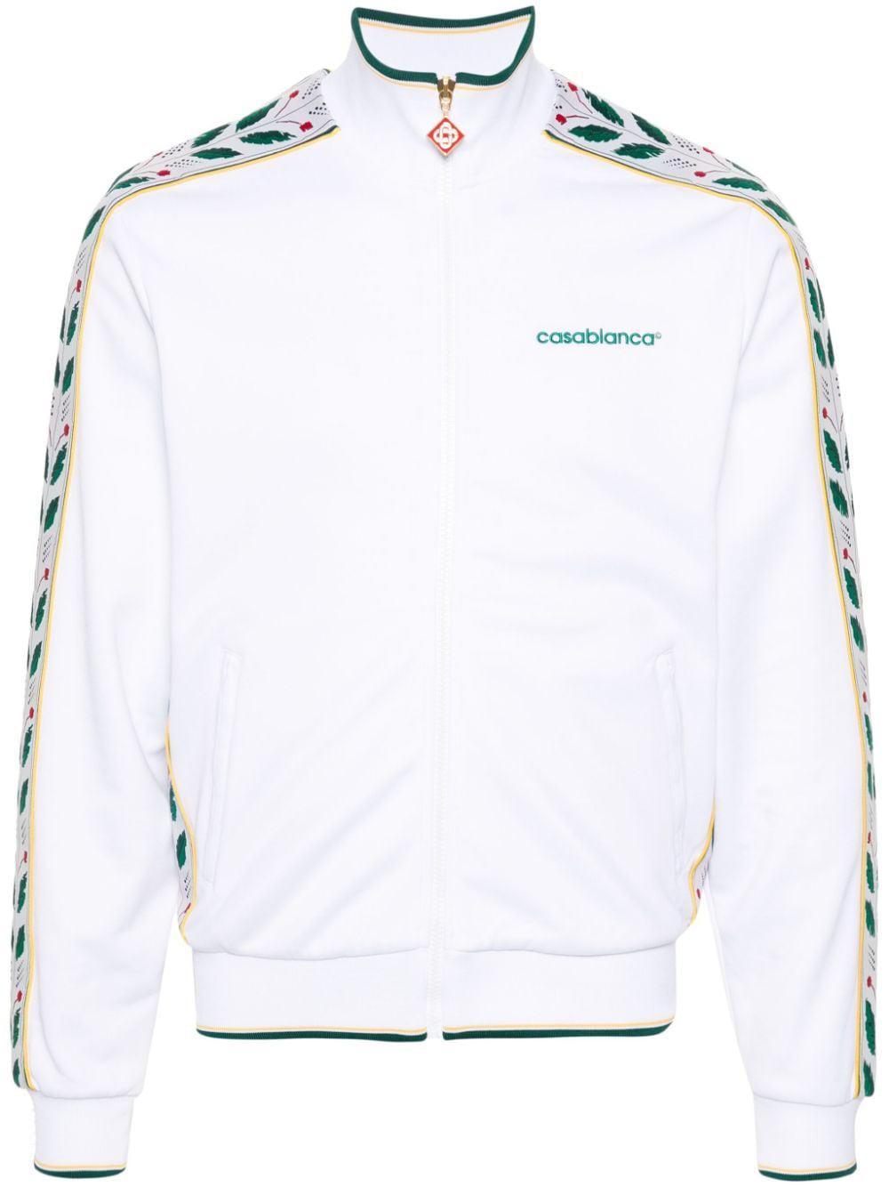 Shop Casablanca Men's White Polyester And Cotton Track Top For Ss24
