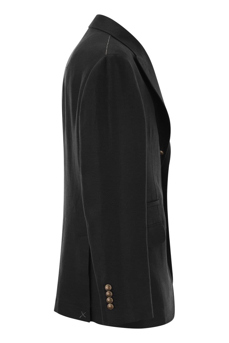Shop Brunello Cucinelli Sophisticated Deconstructed Jacket For Men In Black