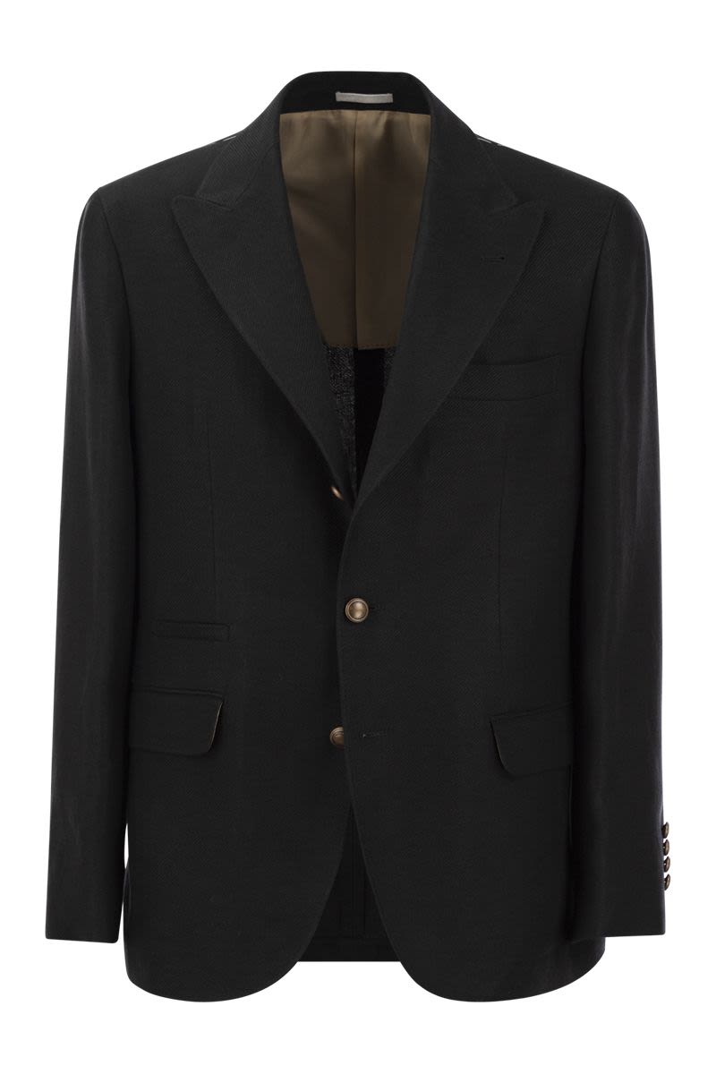Shop Brunello Cucinelli Sophisticated Deconstructed Jacket For Men In Black