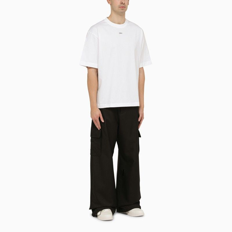 Shop Off-white Black Denim Cargo Trousers For Men