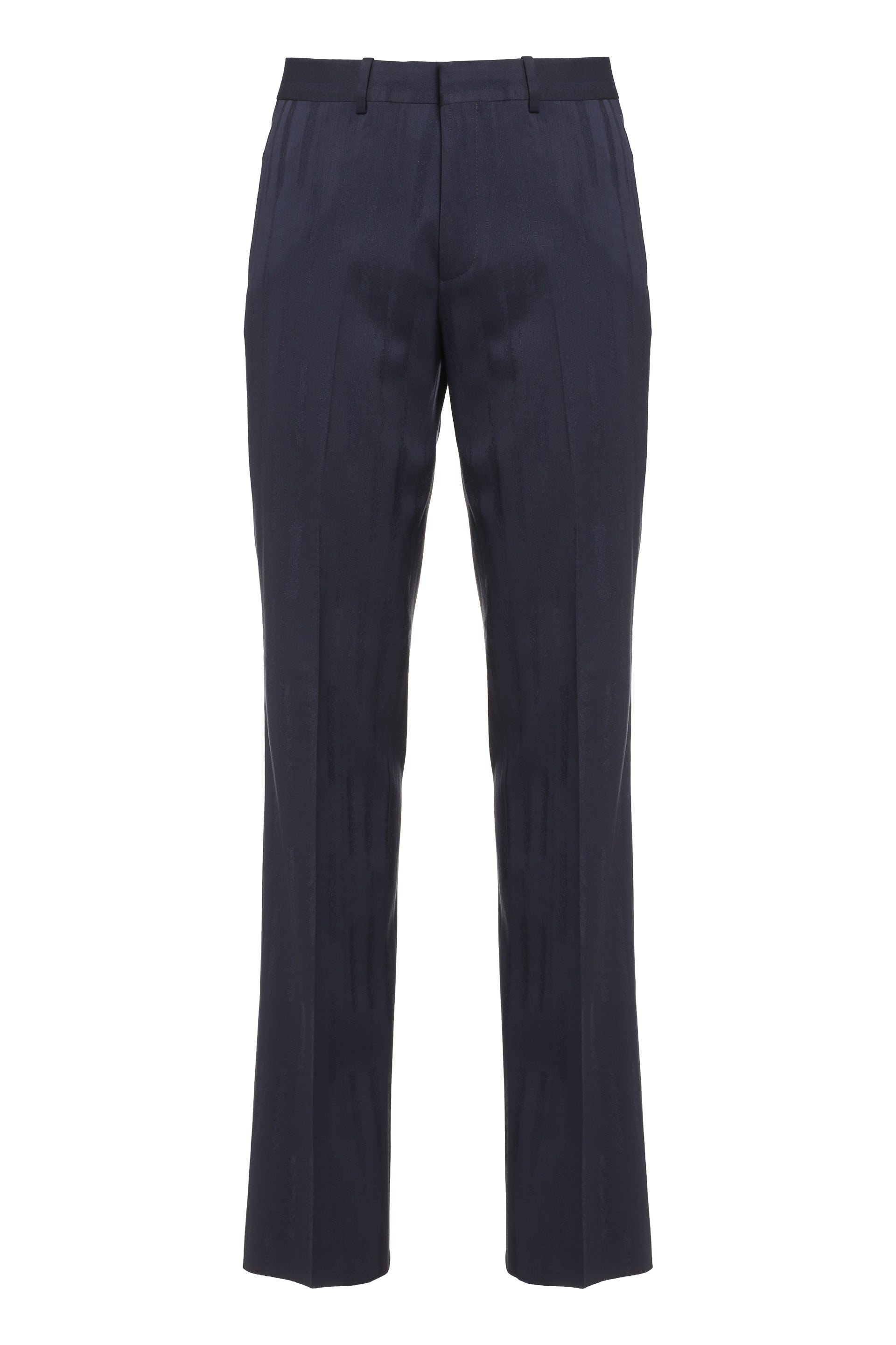 Off-white Slim Fit Tailored Trousers In Blue
