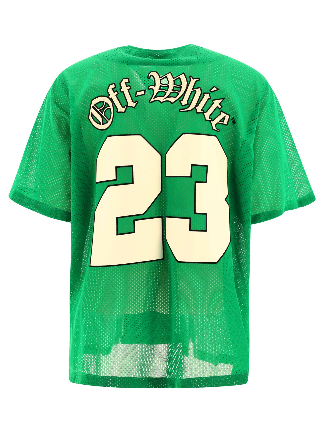 Shop Off-white Green Mesh Shirt For Men In Ss24