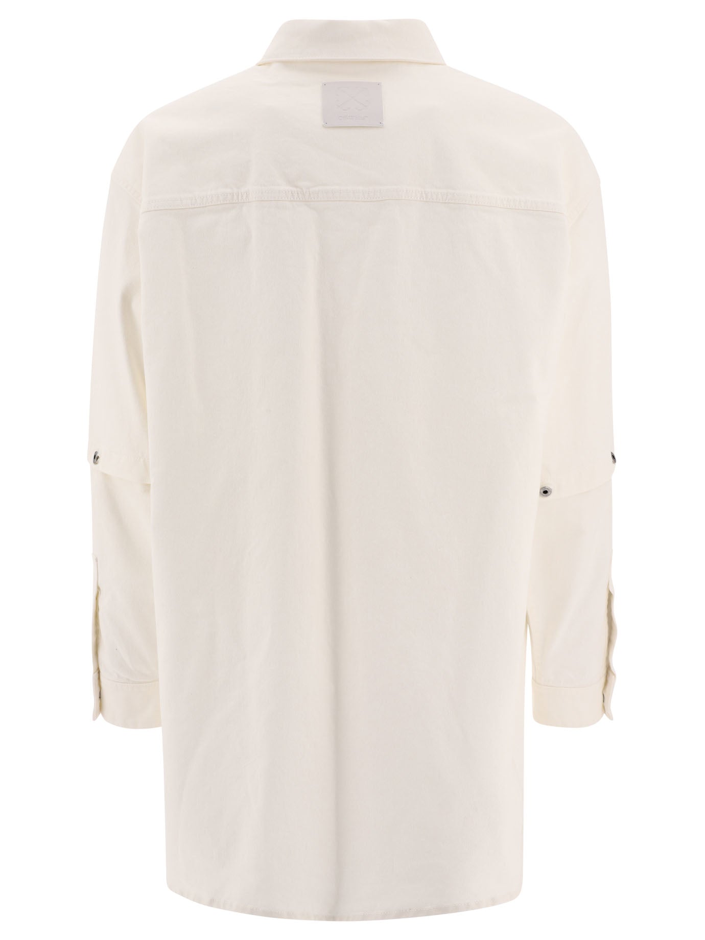 Shop Off-white Embroidered Overshirt In White