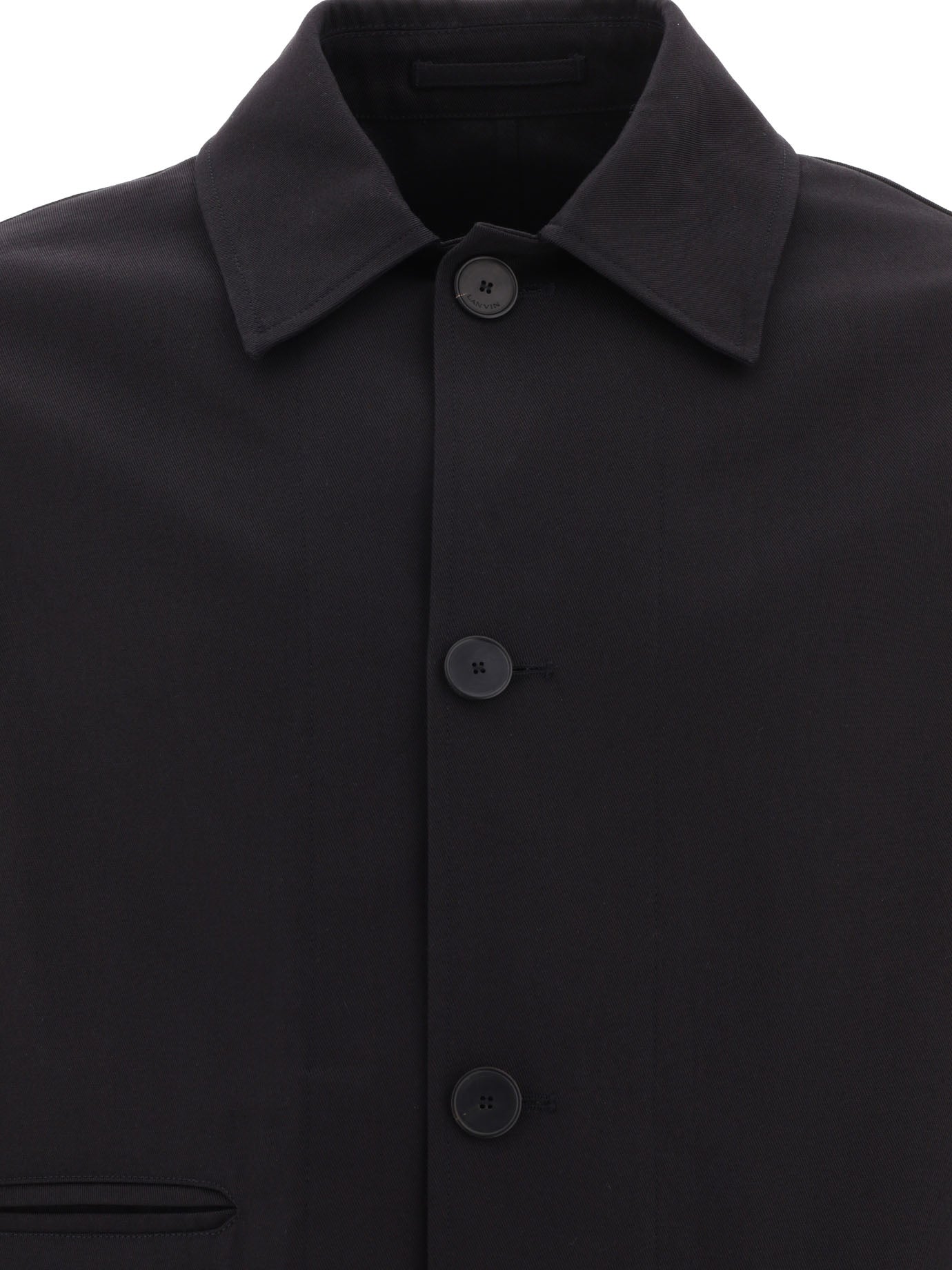 Shop Lanvin Black Cocoon Overshirt For Men