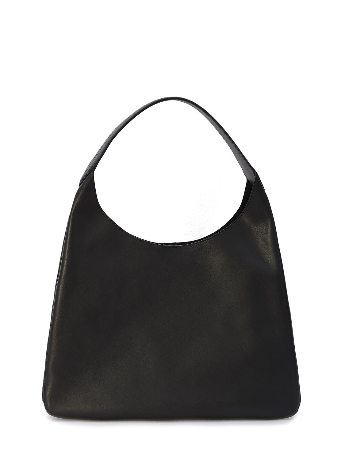Shop Off-white Black Leather Hobo Handbag With Detachable Pouch In Ss24 Season