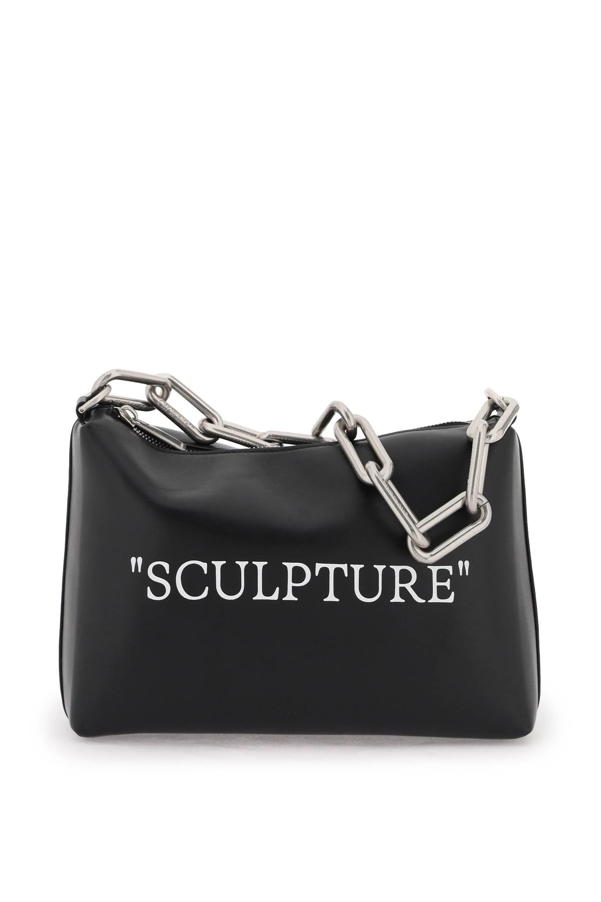 Off-white Sculpture Lettering Crossbody Bag For Women In Black