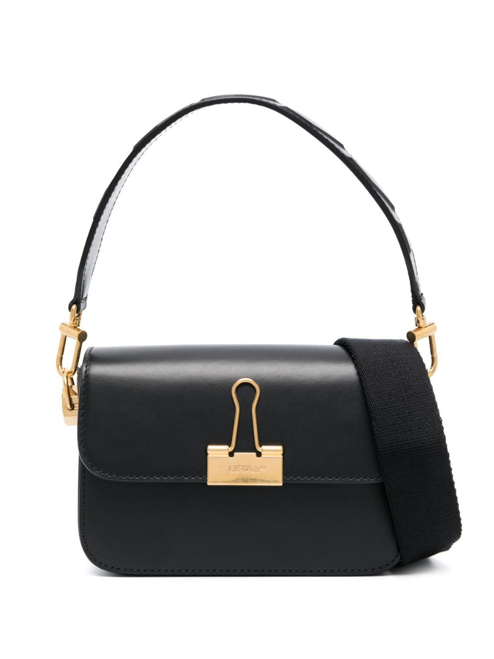 Shop Off-white Black Calfskin Binder Shoulder Handbag