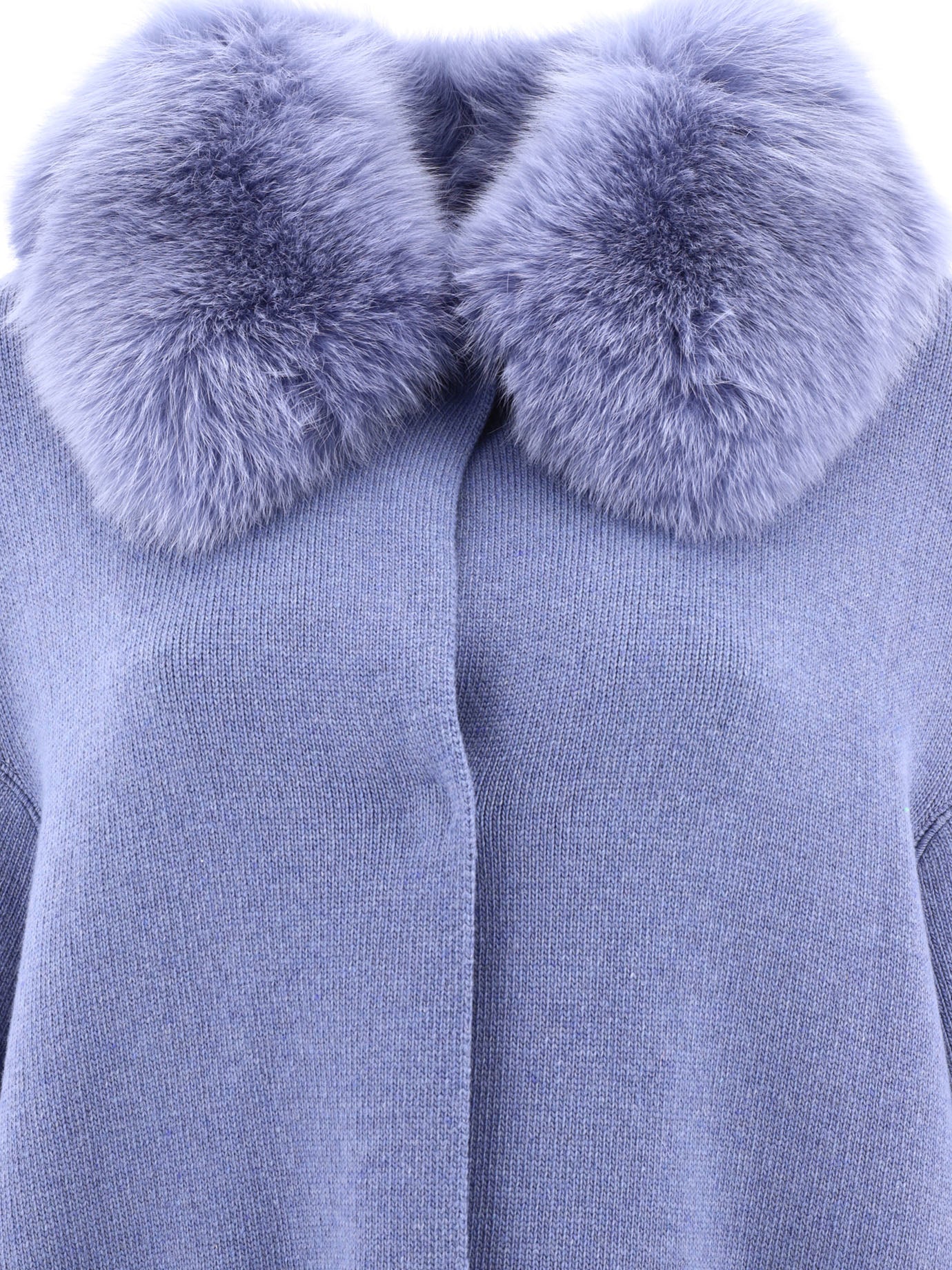 Shop Giovi Luxurious Wool And Cashmere Jacket In Light Blue For Women