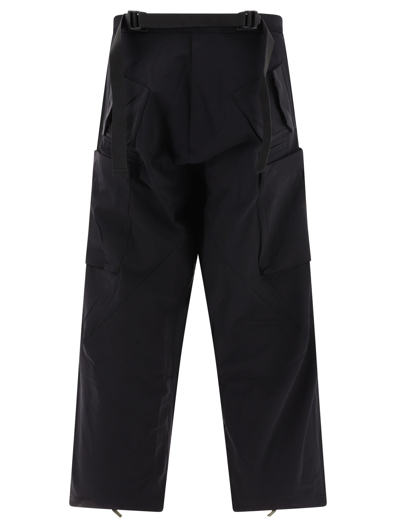 Shop Acronym Men's Black Relaxed Fit Trousers For Fw23 By