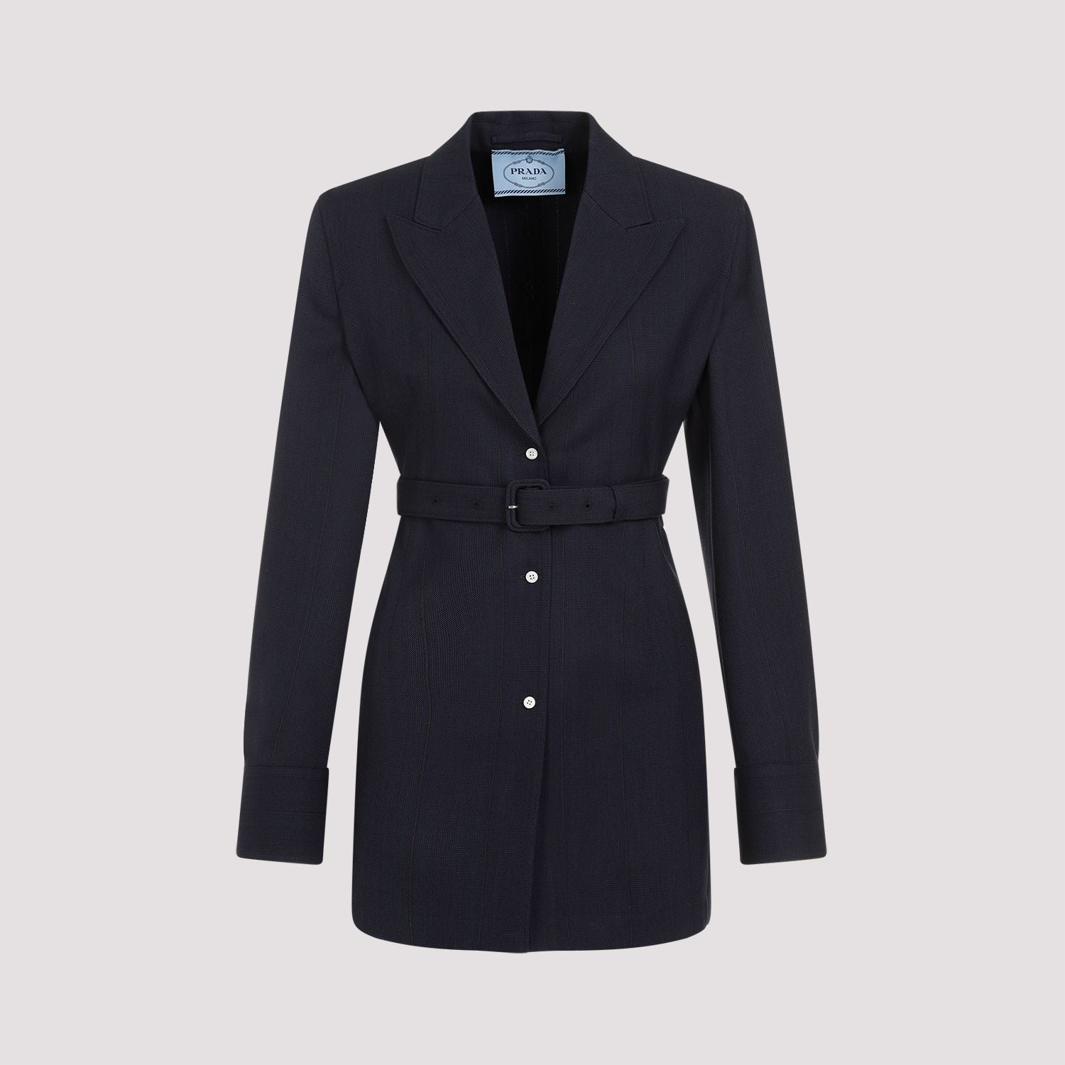 Shop Prada Navy Women's Wool Jacket In Blue