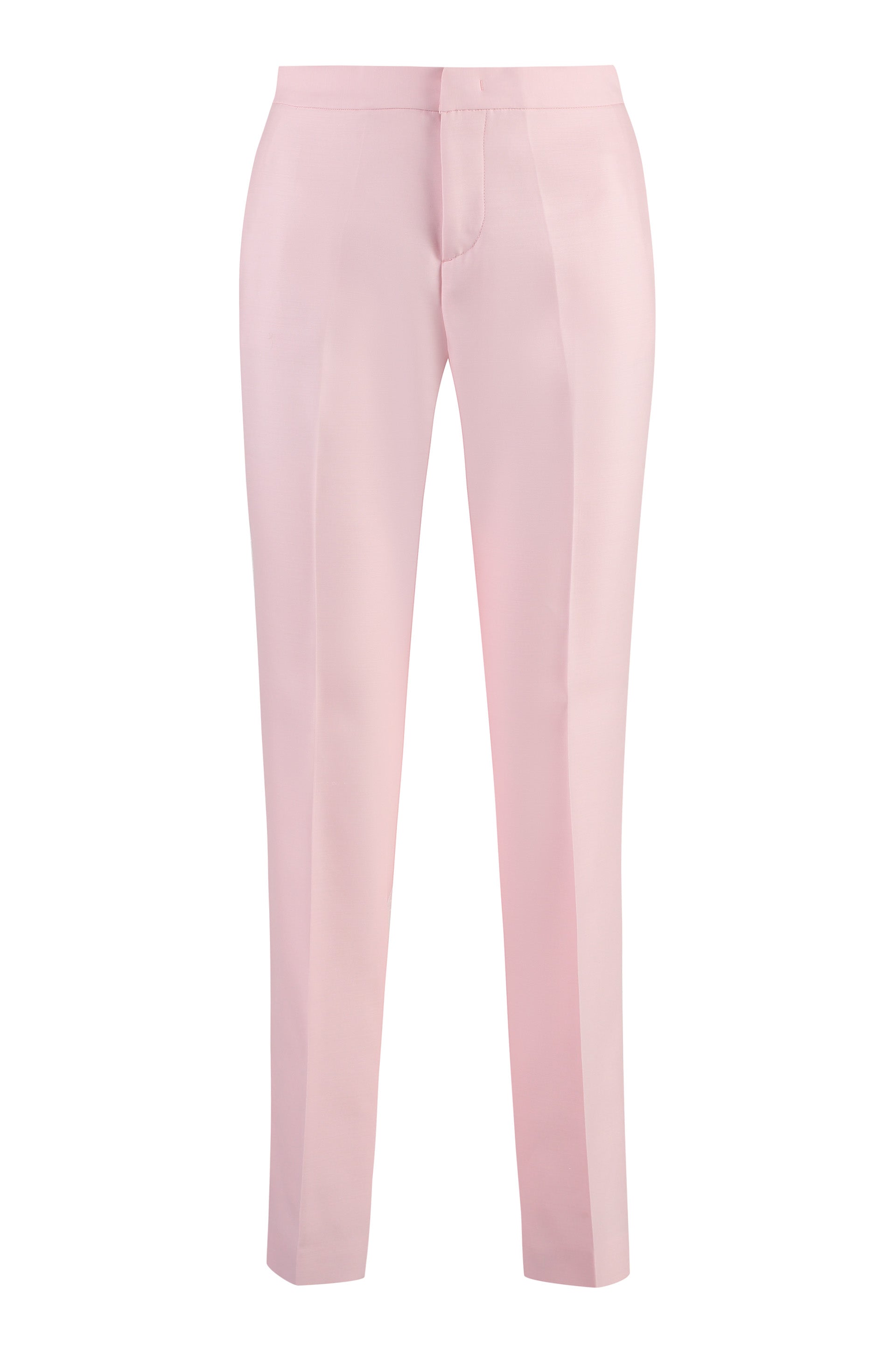 Shop Fabiana Filippi Pink Slim Cigarette Trousers For Women