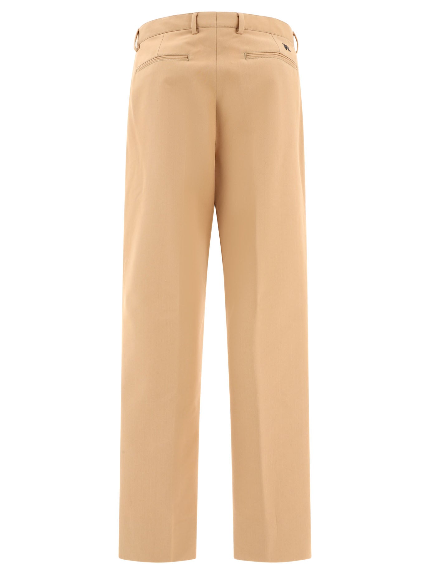 Shop Palm Angels Men's Beige Monogram Workwear Trousers For Ss24 In Tan