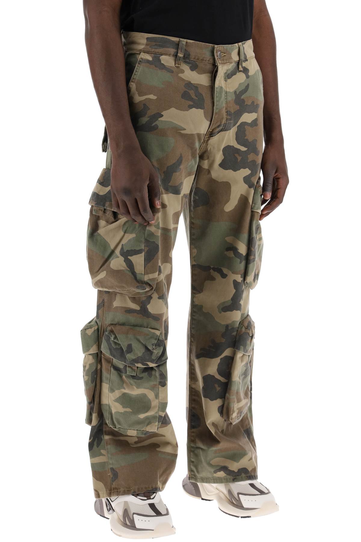 Shop Amiri Khaki Camouflage Cargo Pants For Men In Tan