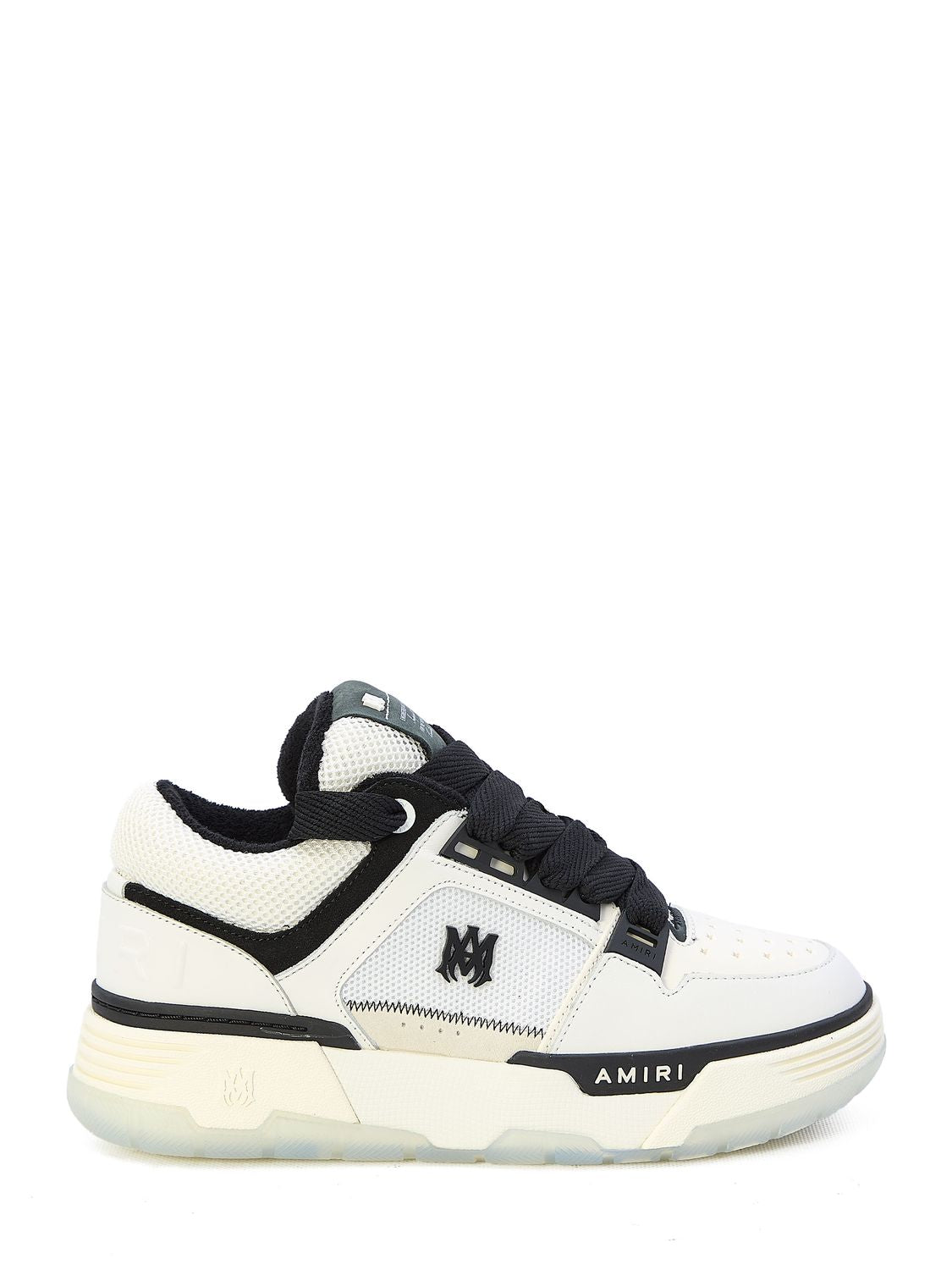 Shop Amiri Men's White Leather And Mesh Ma-1 Sneakers For Ss24