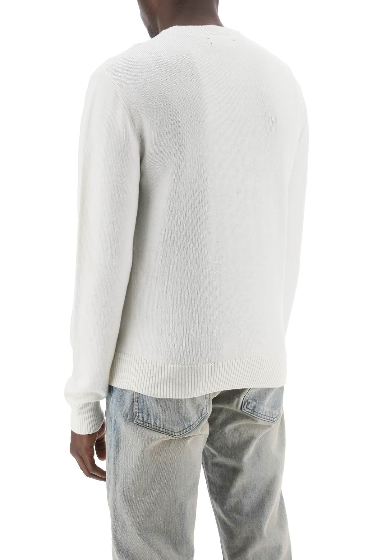 Shop Amiri Multicolor Men's Wool Sweater With Embroidered Arts District Details