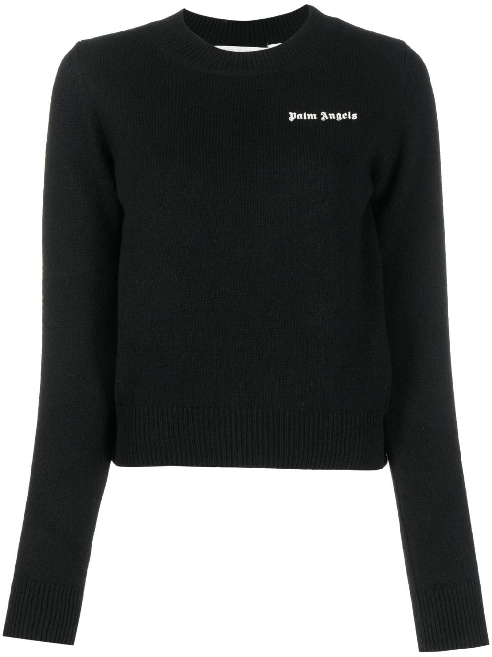 Shop Palm Angels Black And White Classic Logo Sweater For Women From Fw23 Collection