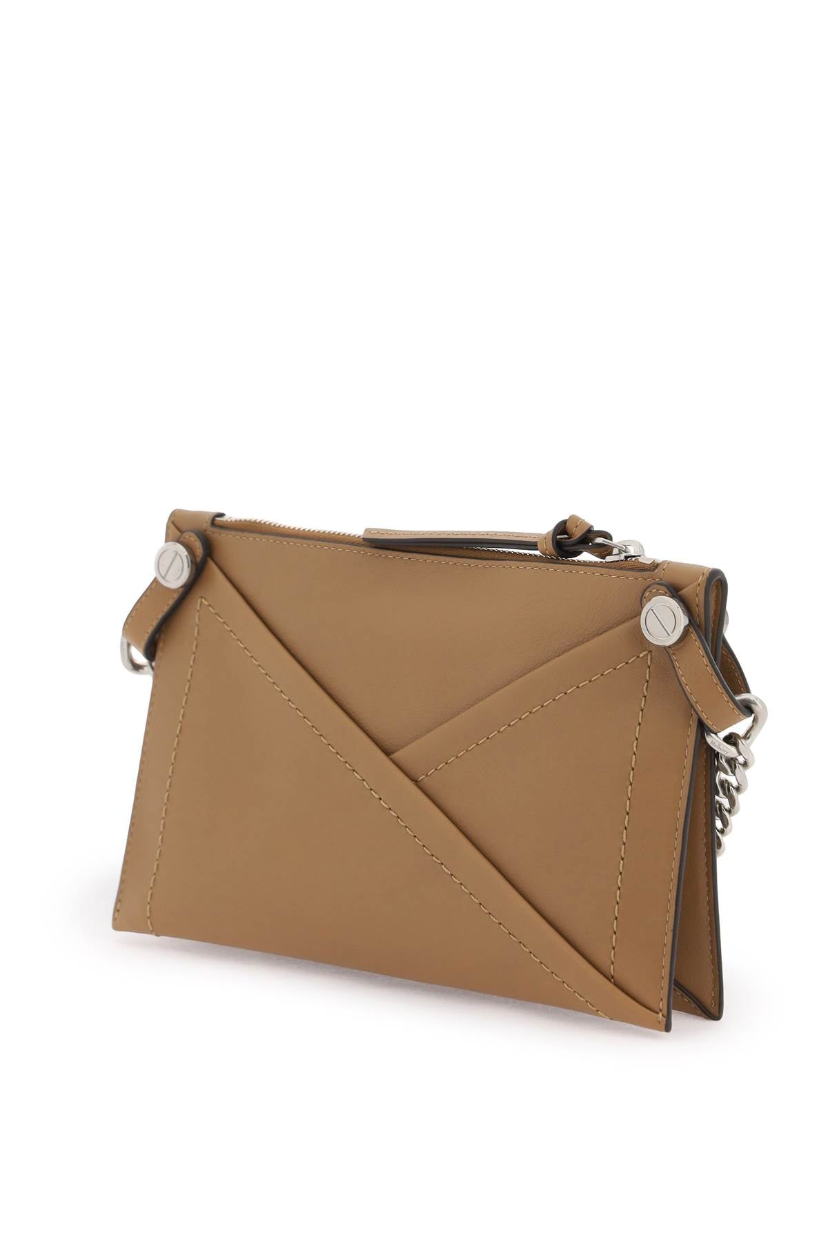 Shop Mulberry Brown Leather Envelope-like Handbag With Swappable Handles