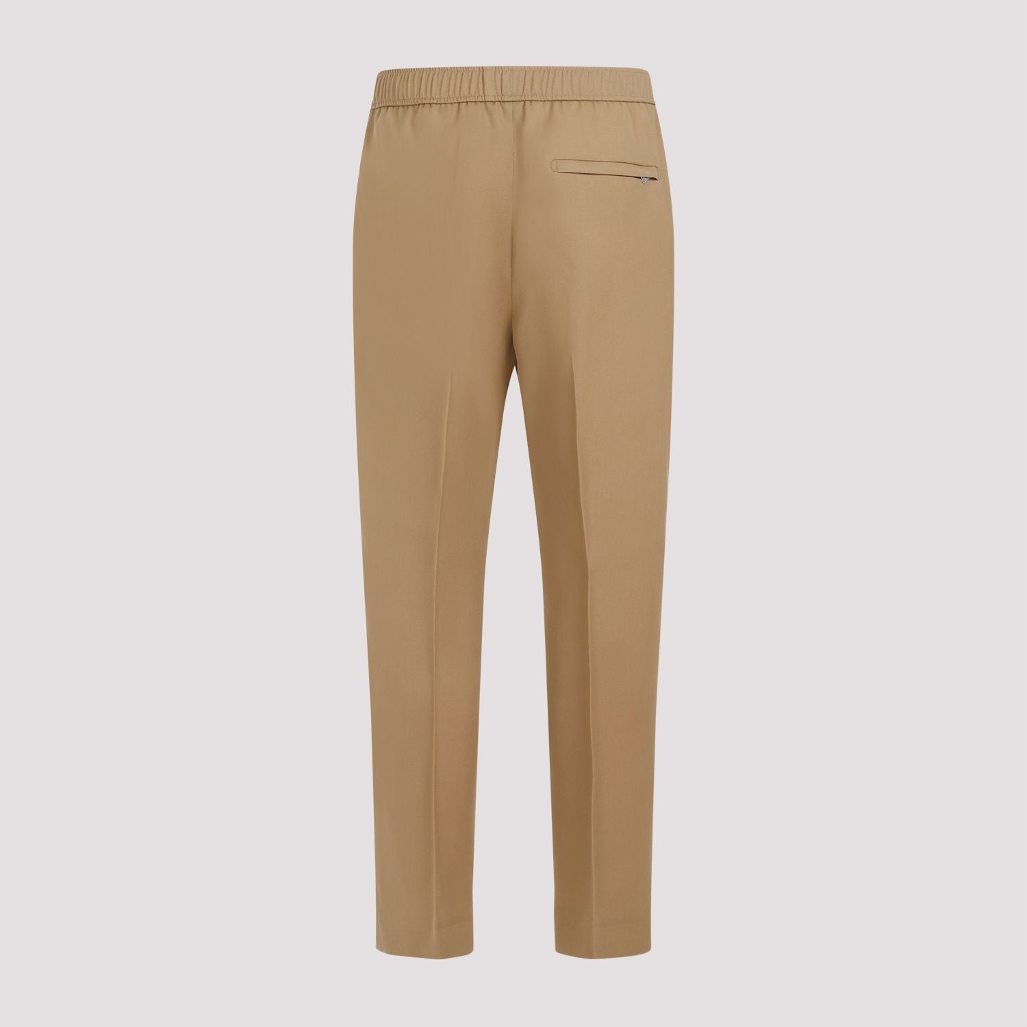 Shop Lanvin Men's Beige Tapered Elasticated Trousers For Ss24 Collection