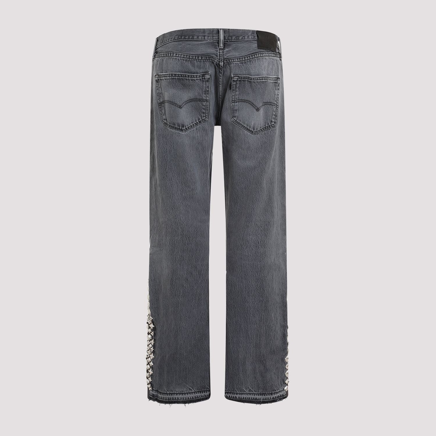 Shop Gallery Dept. Men's Black Studded Flare Jeans For Ss24