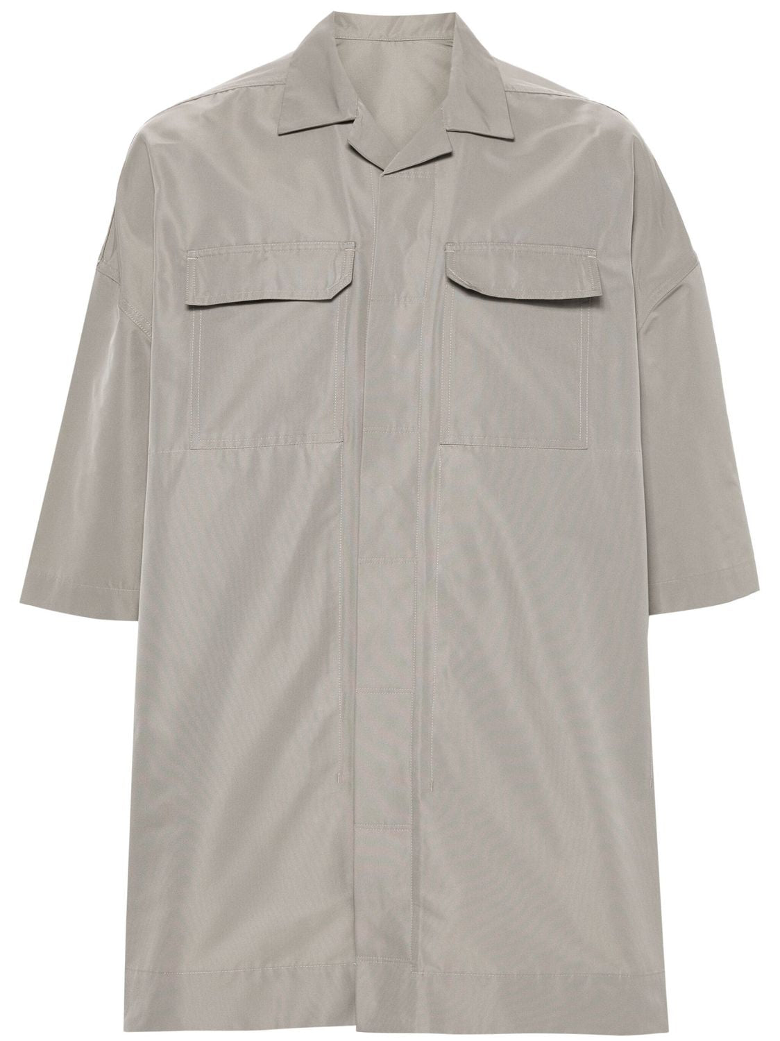Rick Owens Strap-detail Shirt In Gray
