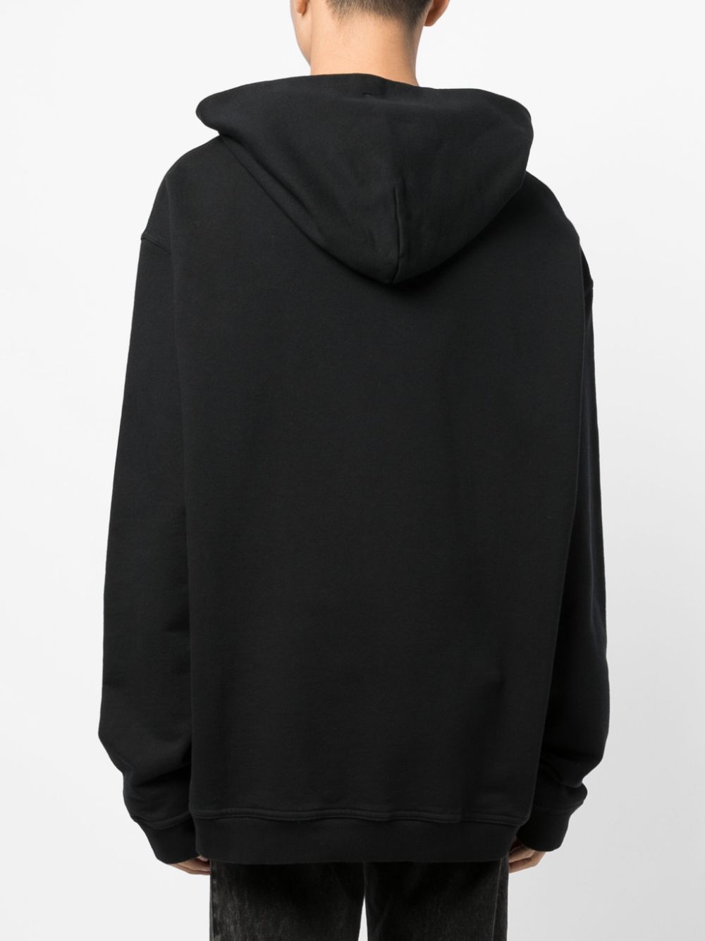 Shop Maison Margiela Logo-print Men's Cotton Hoodie In Black