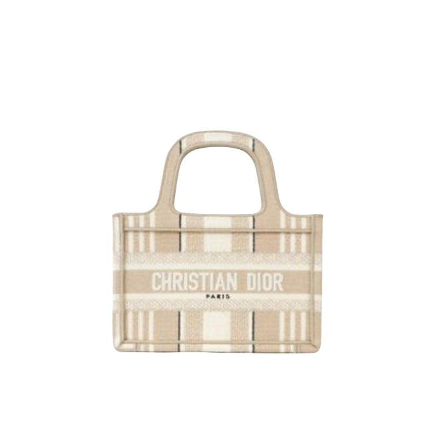 Dior Women's Canvas Top-handle Handbag In Naturel Mu