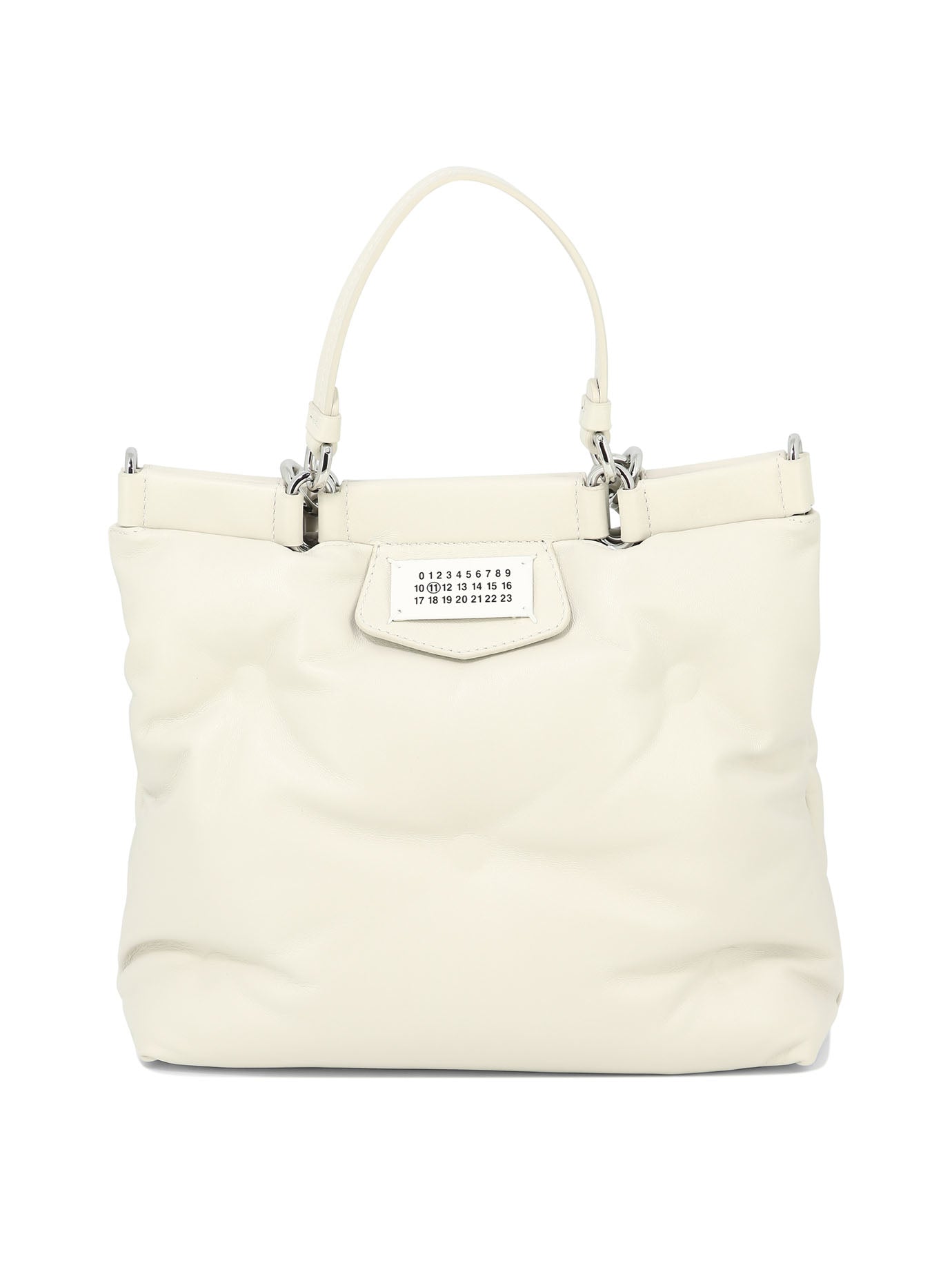 Shop Maison Margiela Luxurious White Leather Handbag For Women