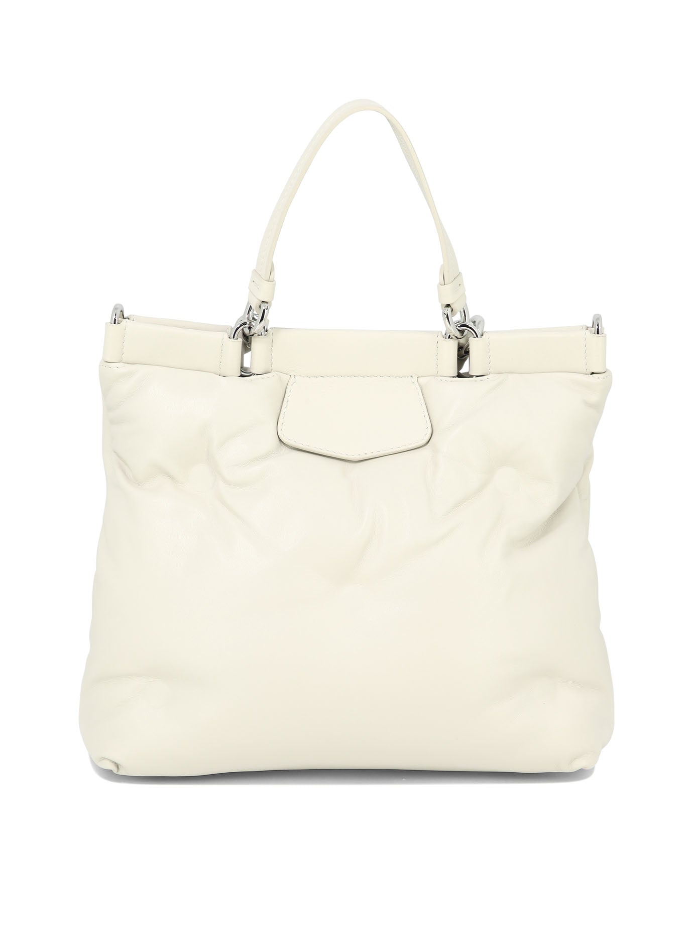Shop Maison Margiela Luxurious White Leather Handbag For Women