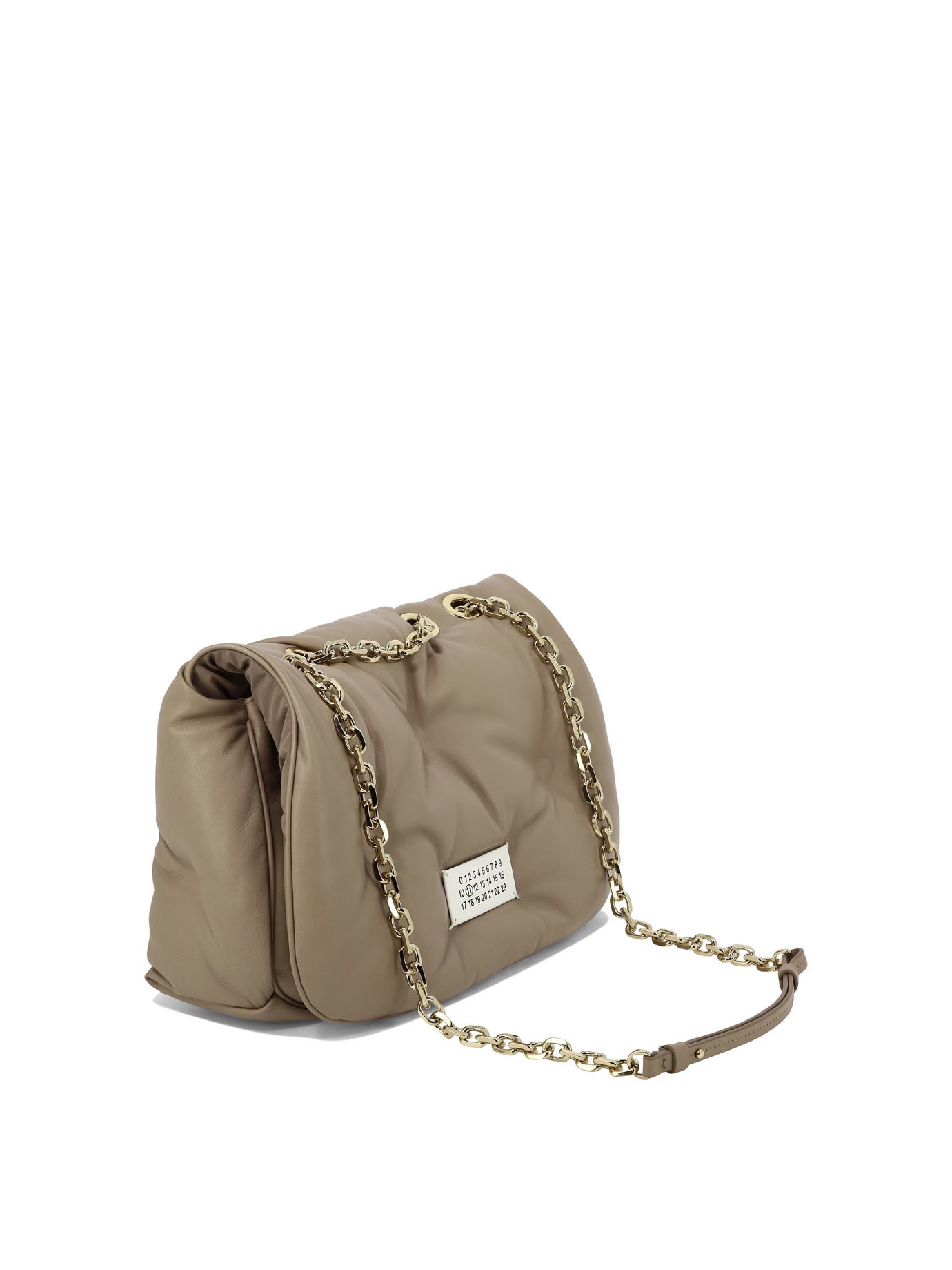 Shop Maison Margiela Beige Nappa Leather Crossbody Handbag For Women In Ss24 Season In Tan