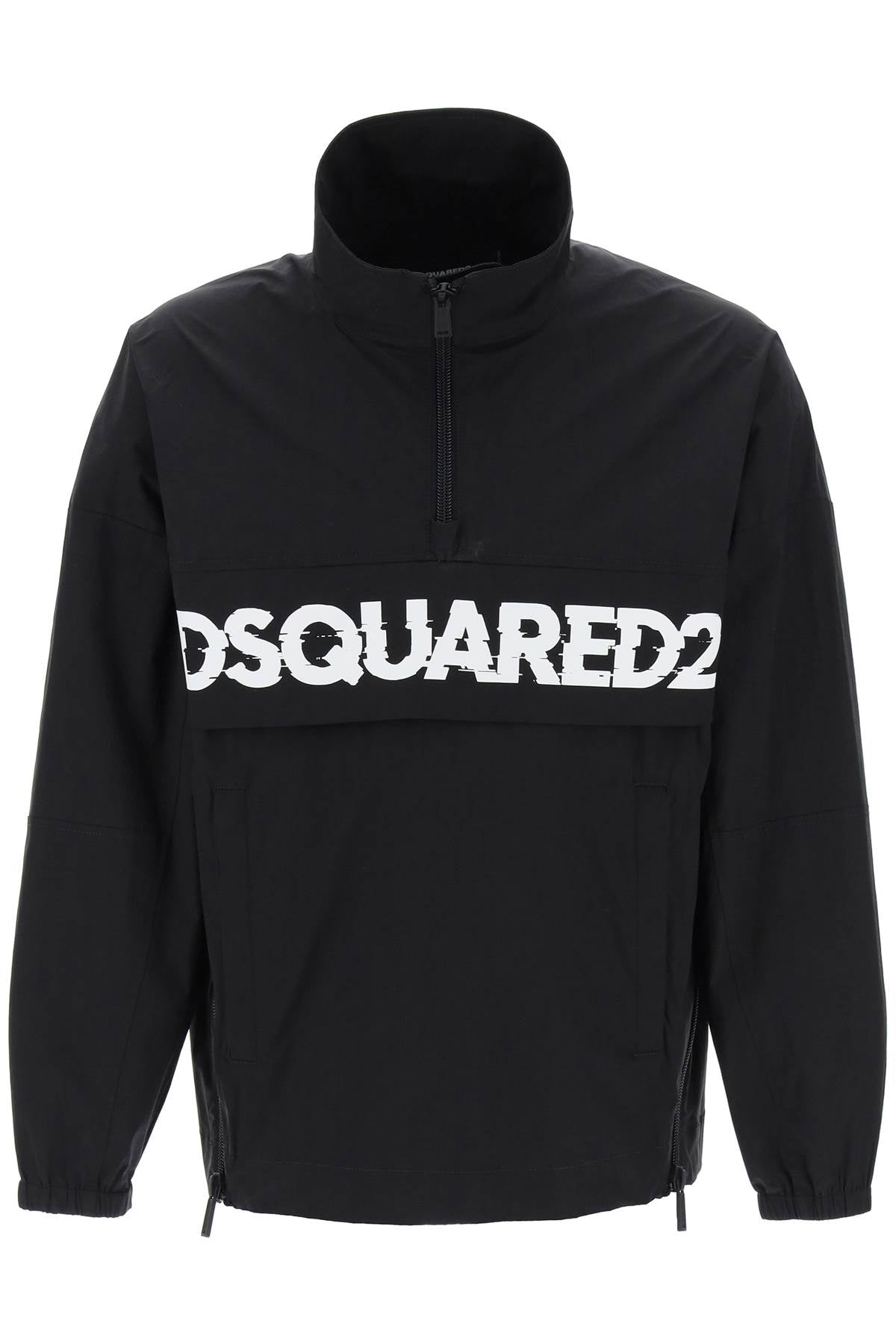 Shop Dsquared2 Men's Anorak With Logo Print In Black For Ss24