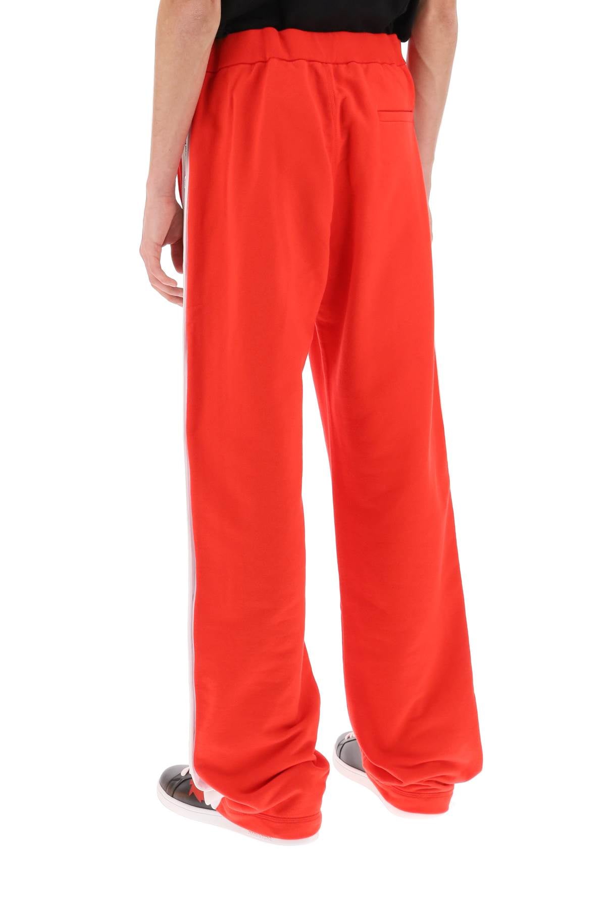Shop Dsquared2 Red French Terry Striped Joggers For Men In Black