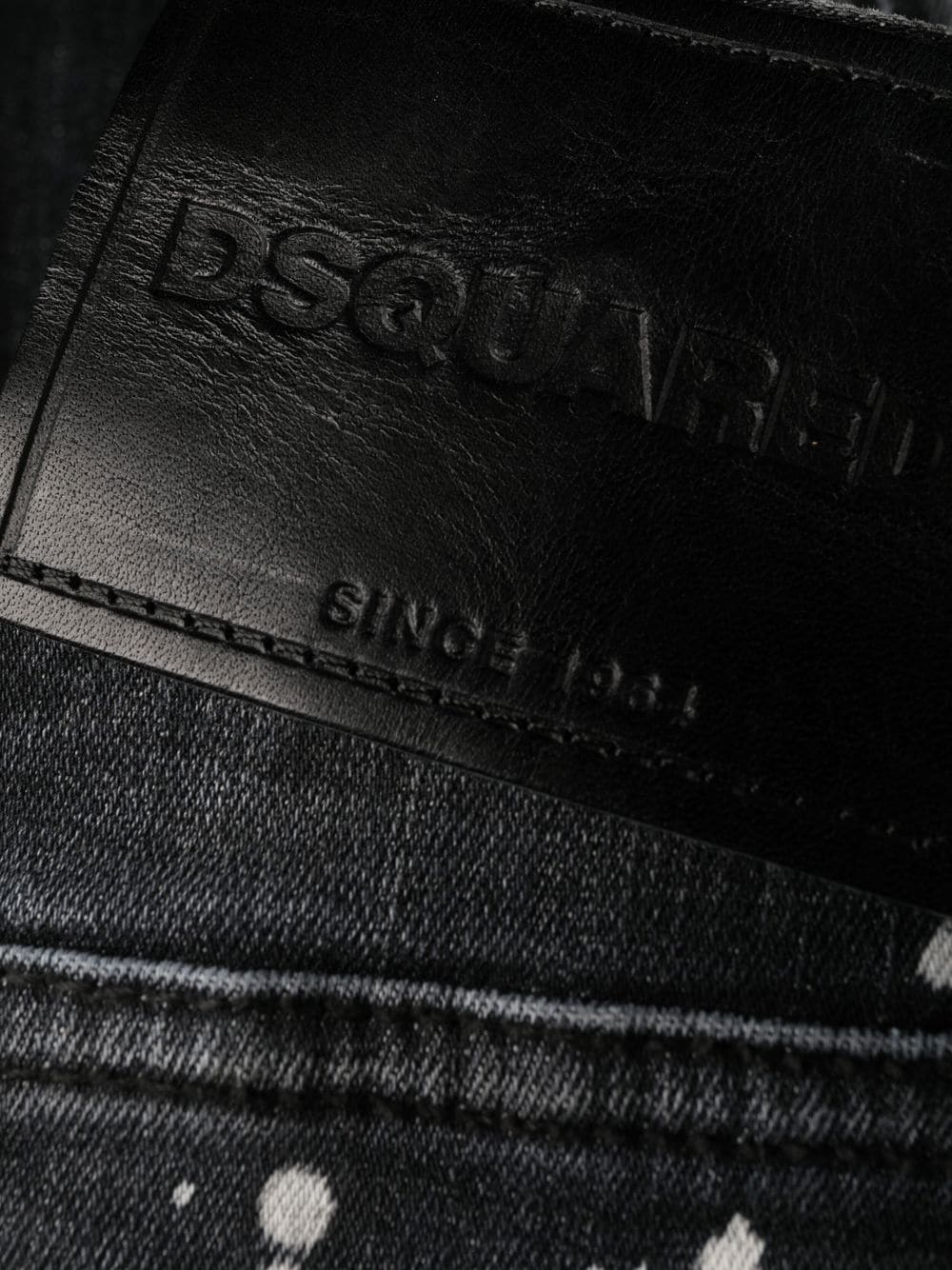 Shop Dsquared2 Women's Distressed Bootcut Jeans In Black
