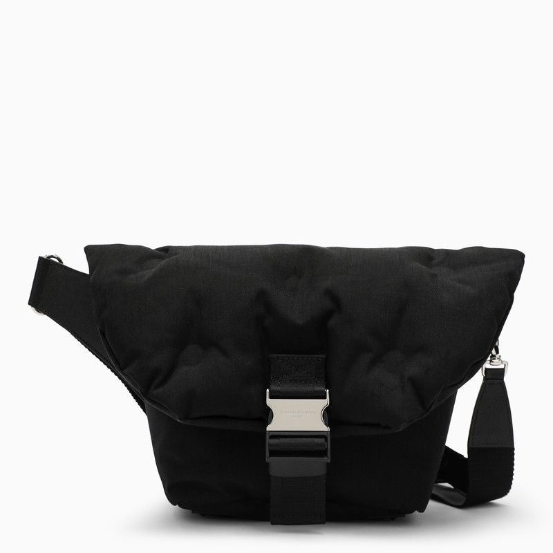 Maison Margiela Quilted Nylon Crossbody Handbag For Men In Black