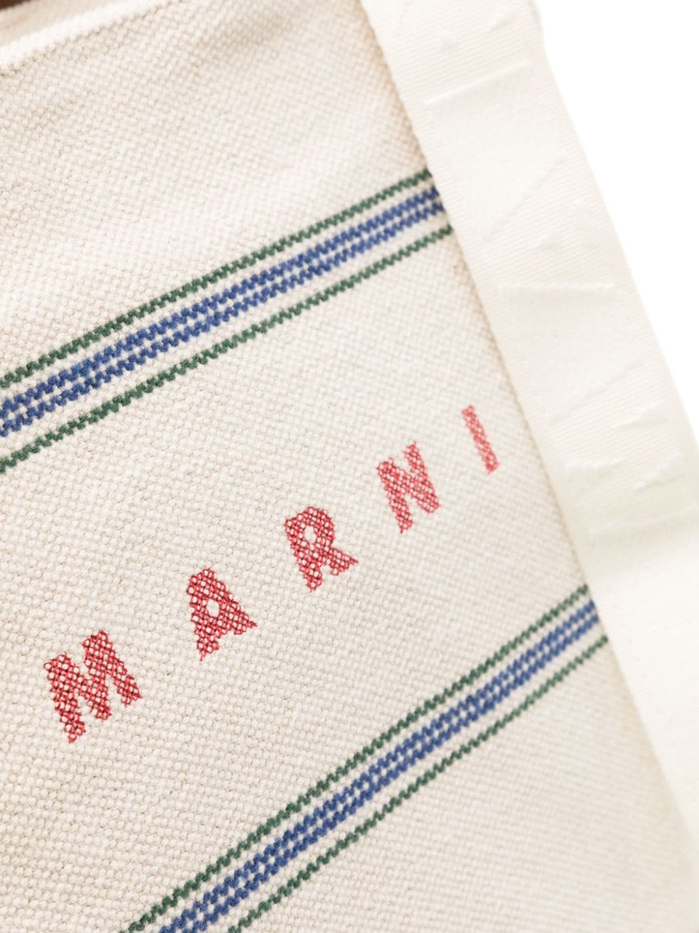 Shop Marni Beige Cotton Blend Canvas Tote Handbag For Men In Tan