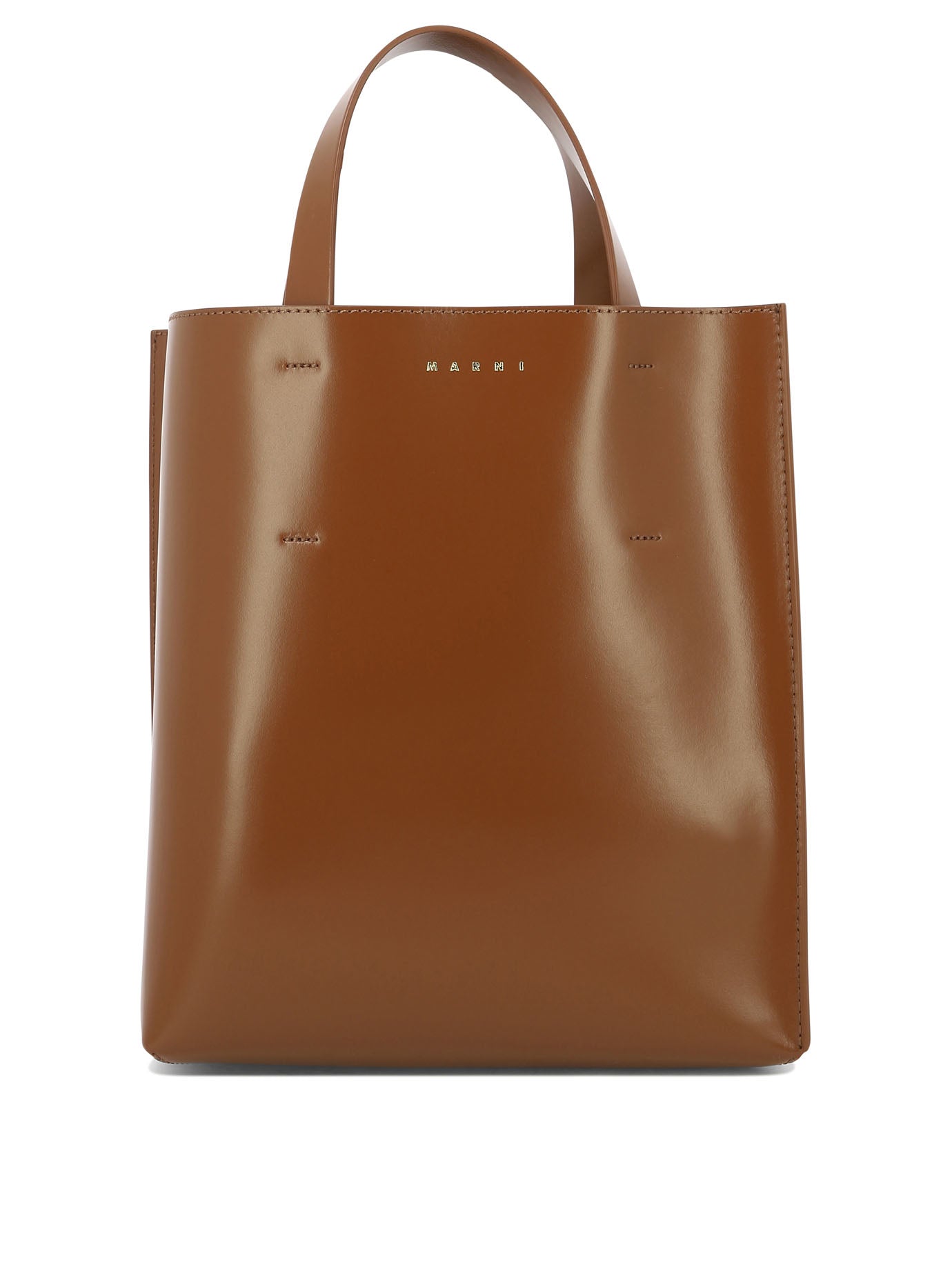 Shop Marni Luxurious Brown Leather Tote For Women