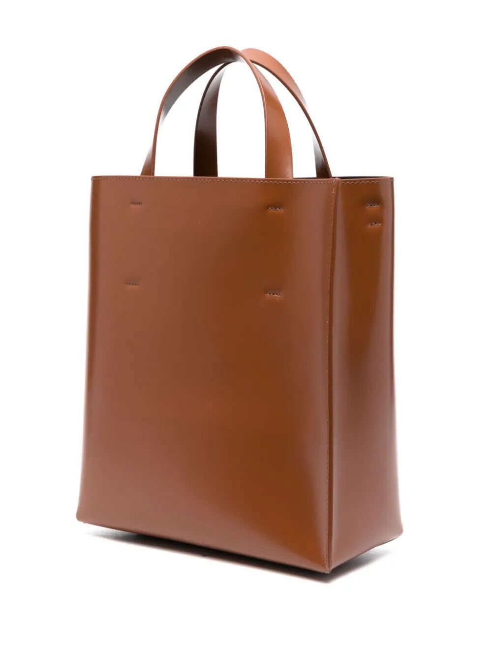 Shop Marni Luxurious Small Museum Shopper Handbag In Brown
