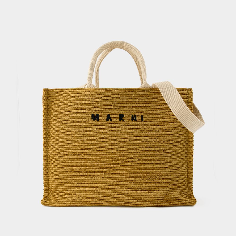 Marni Pelletteria Uomo Large Shopper Handbag In Brown