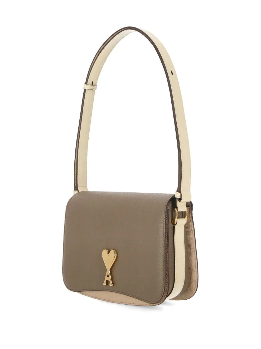 Shop Ami Alexandre Mattiussi Women's Tan Crossbody Handbag For Ss24 In Brown/beige