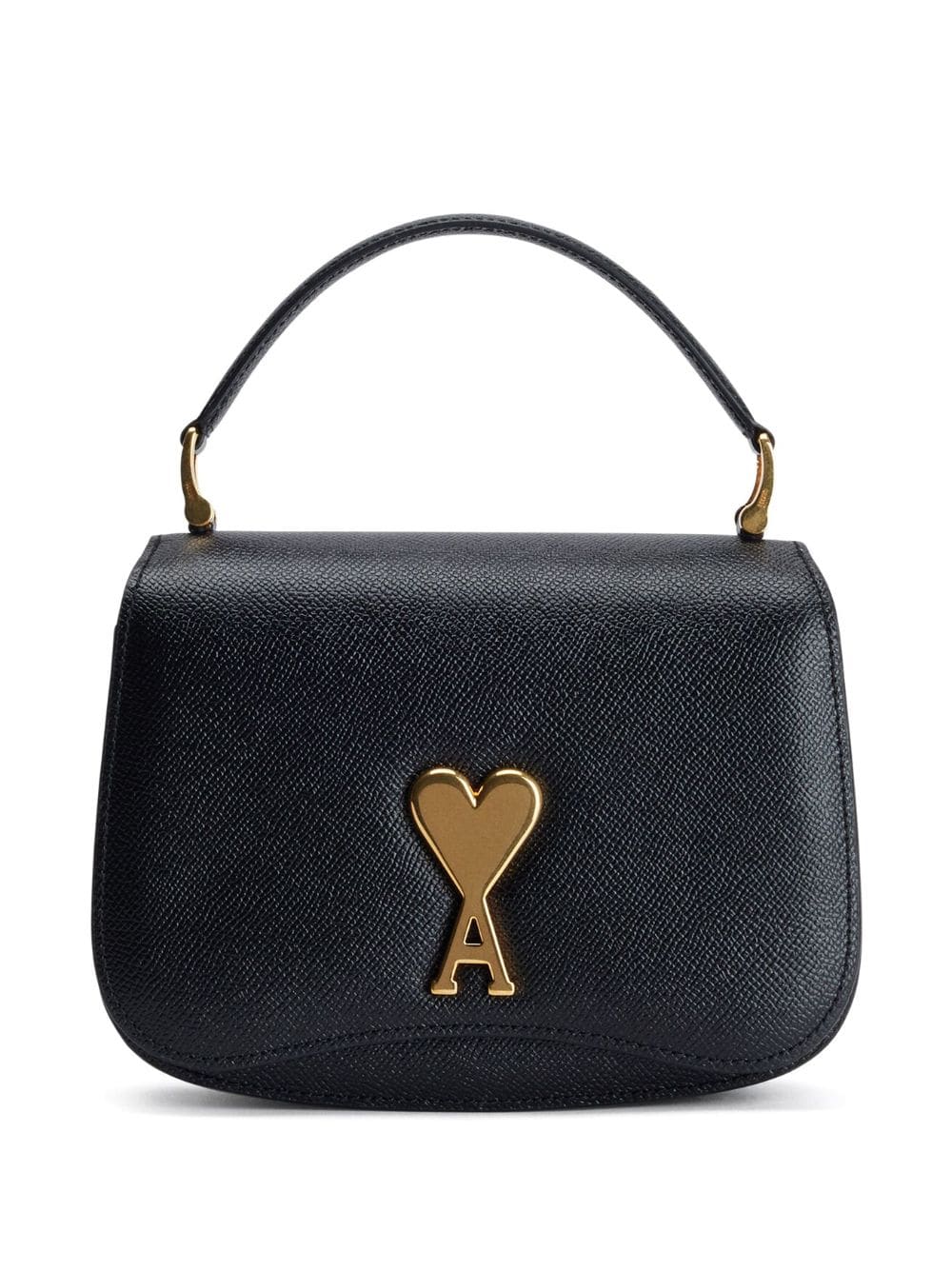 Ami Alexandre Mattiussi Stylish Mini Top-handle Handbag For Women In Black Calf Leather