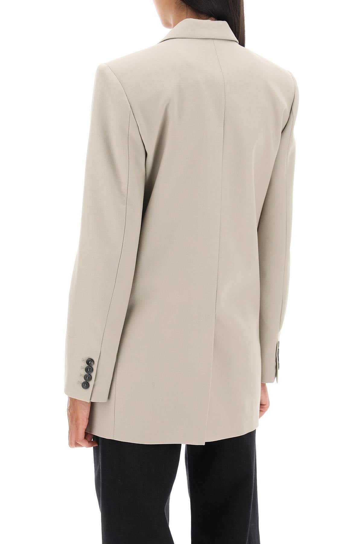 Shop Isabel Marant Classic Grey Double-breasted Wool Jacket For Women