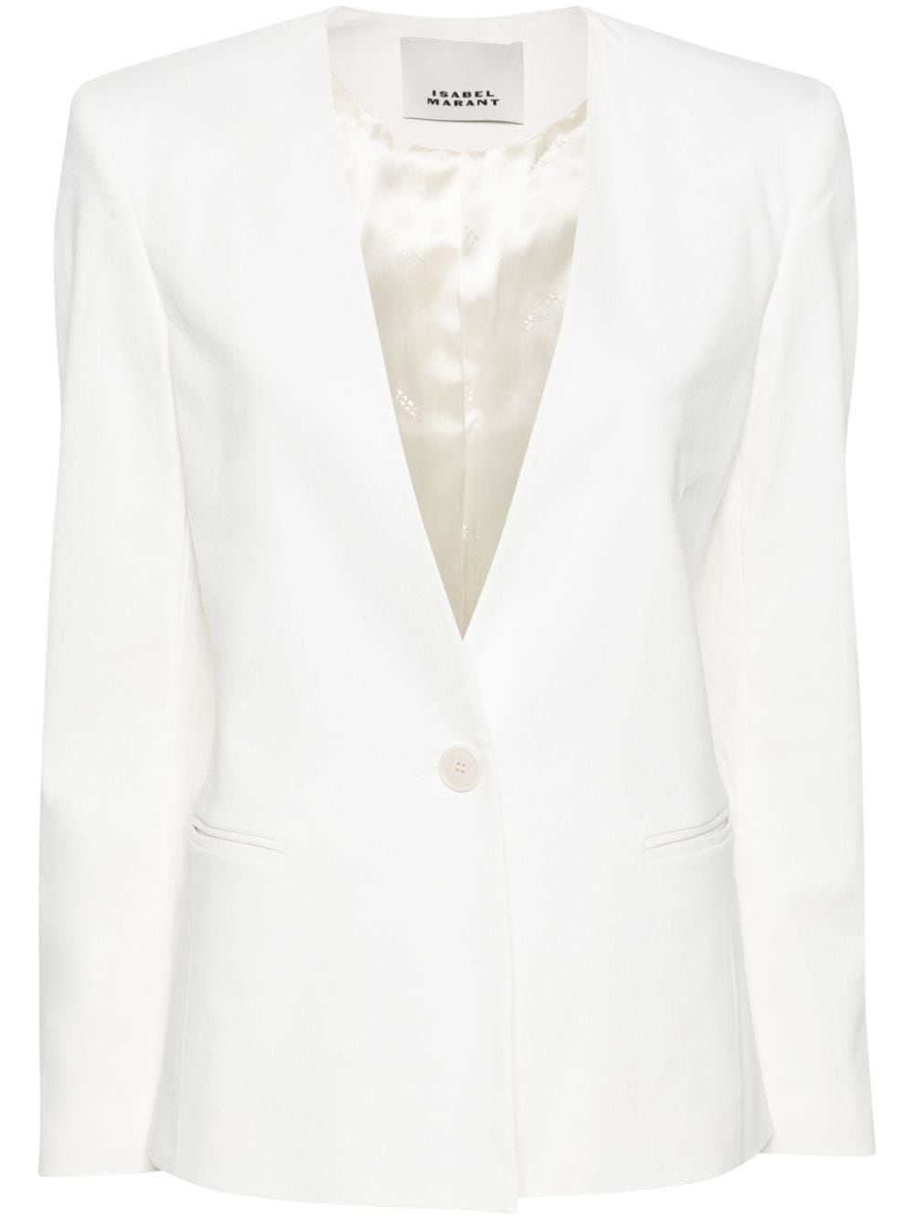 Isabel Marant White Single-breasted Blazer Jacket For Women