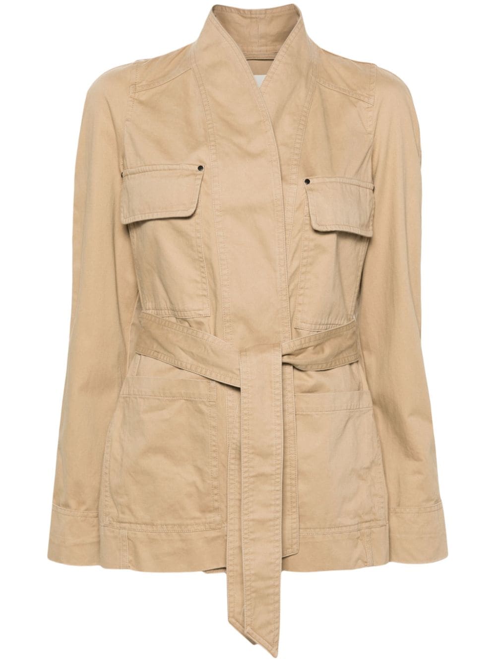 Isabel Marant White Cotton Workwear Jacket For Women In Neutral