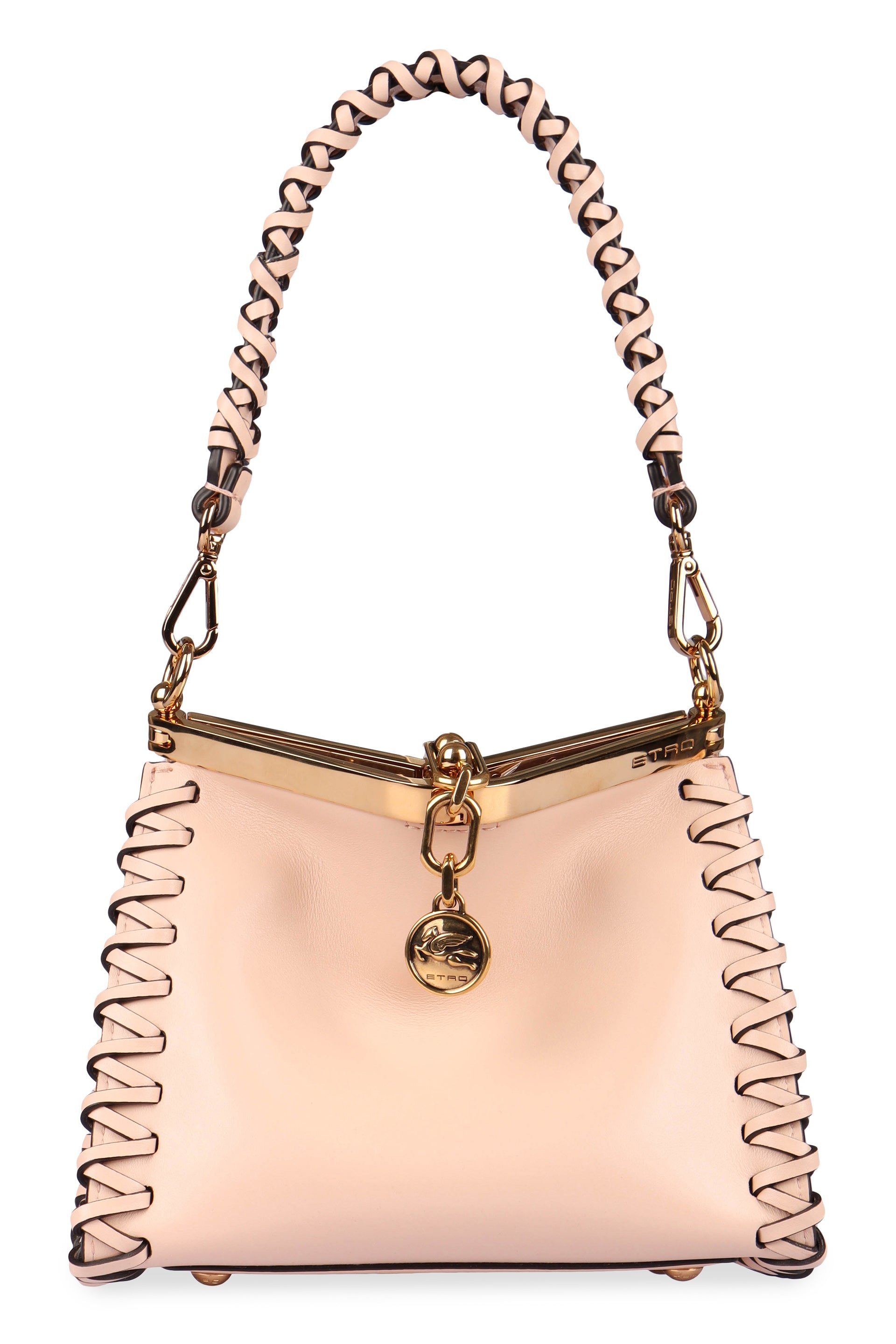 Shop Etro Vela Mini Leather Shoulder Handbag In Pink