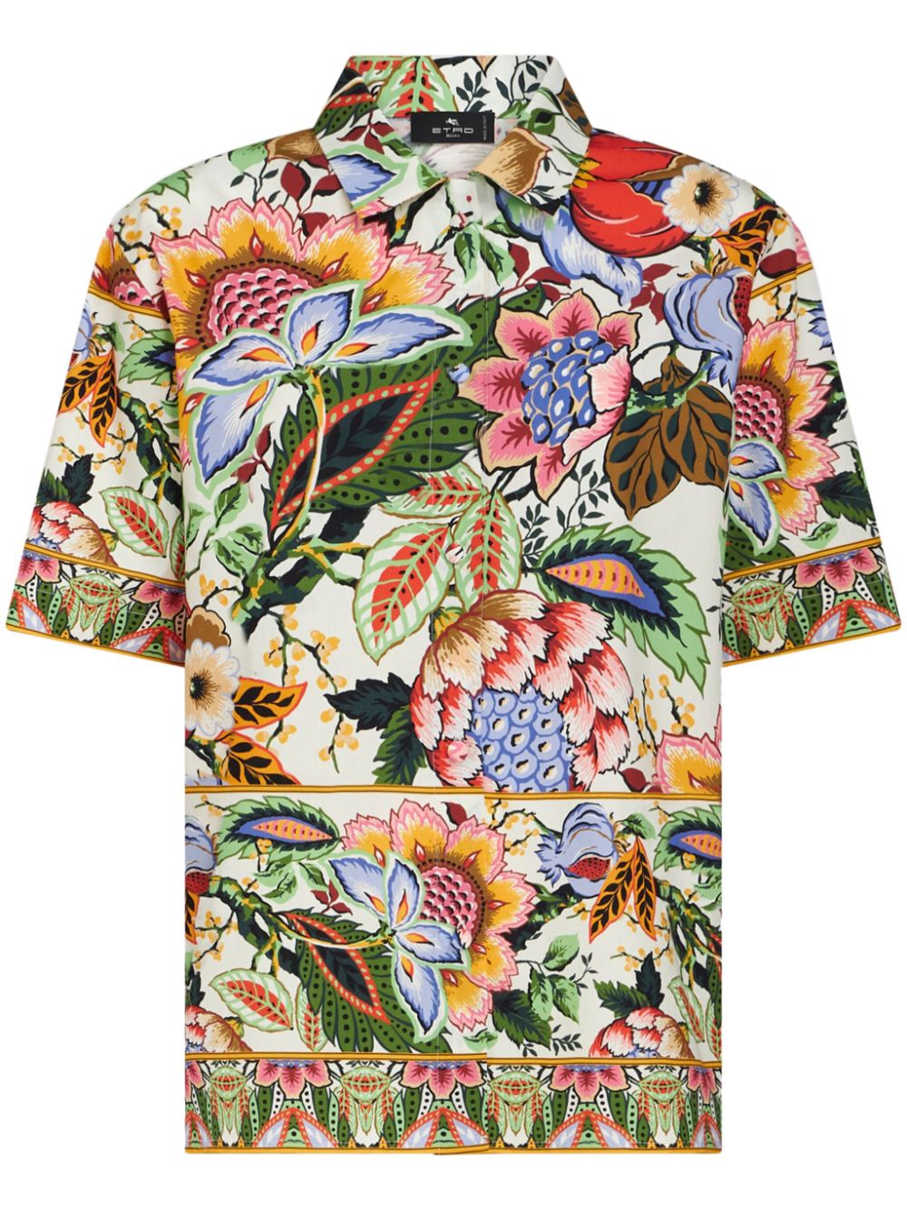 Shop Etro Floral Print Shirt For Women In White