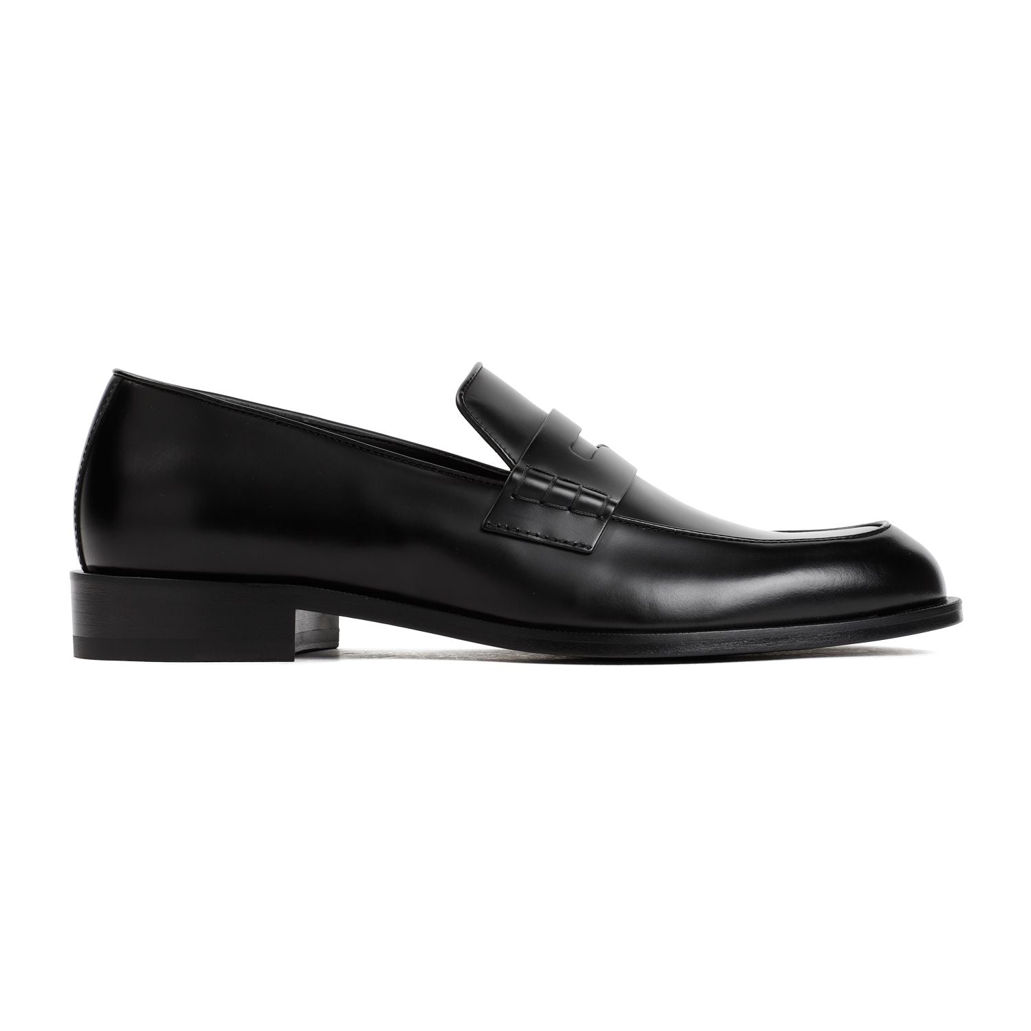 Giorgio Armani Men's Black Leather Bull Loafers
