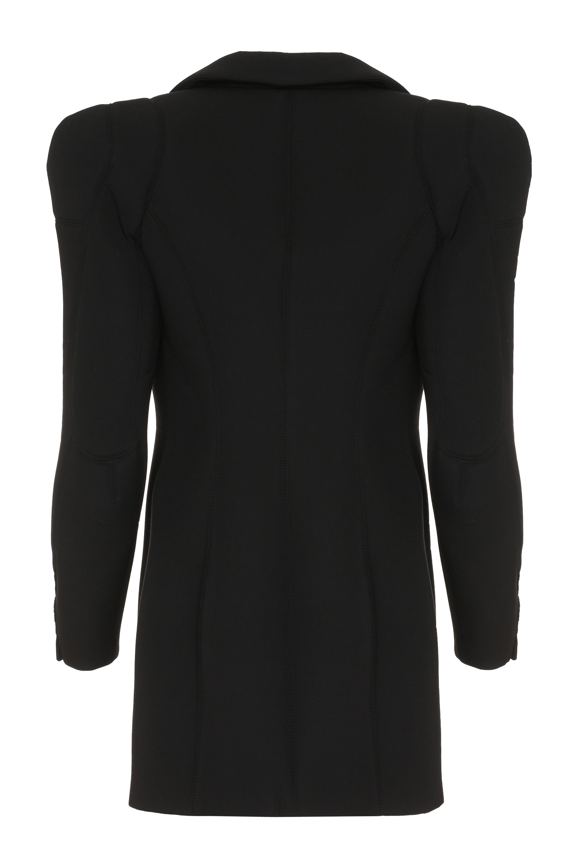 Shop Balmain Structured Wool Single-breasted Blazer For Women In Black